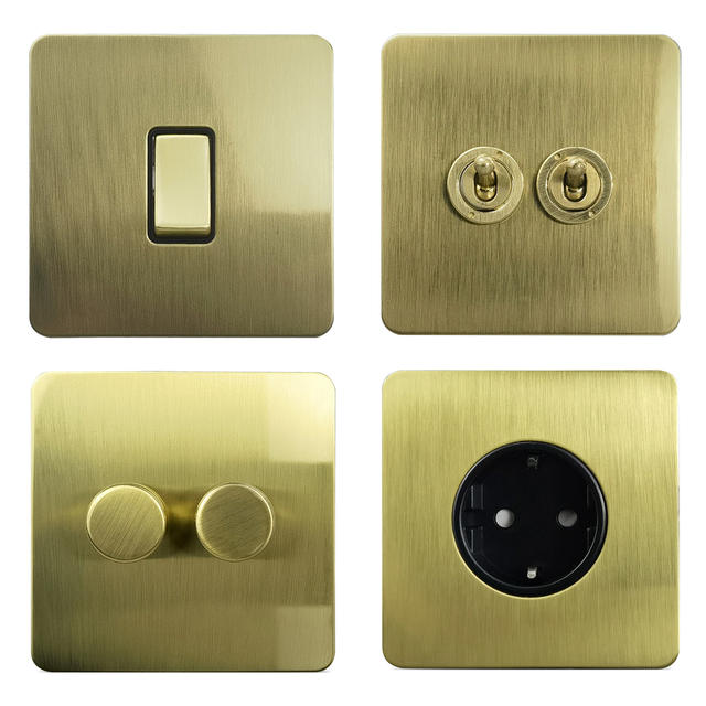 Wallpad Wandlichtschakelaar, 2-weg, Wipschakelaar, LED-dimmer