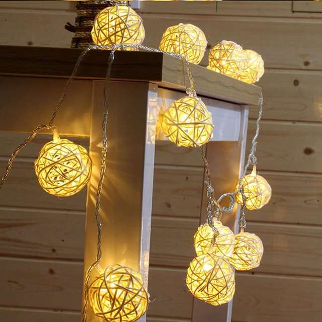 1 string 3 m/6 m 20/40 LED rotan bal licht voor Kerstmis