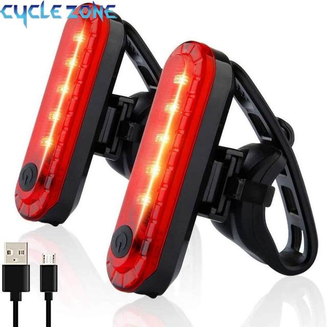Achterfietsachterlicht USB oplaadbare ultraheldere achterlichten passen