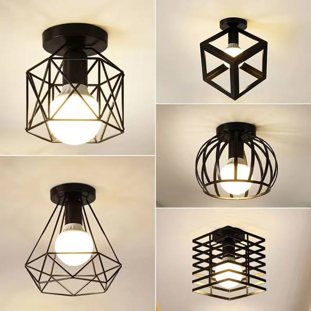 Vintage industriële E27 plafondlamp om uw woonruimte te verbeteren