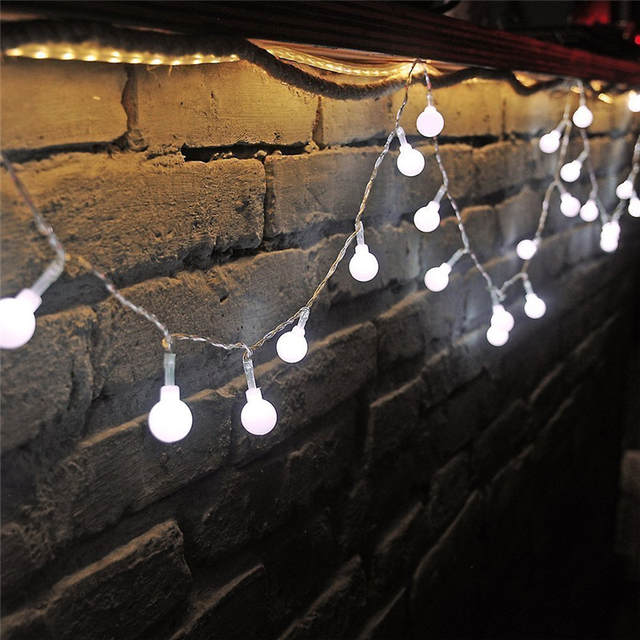 Nieuwe 2M 20LED Kleurrijke Ball String Lights AA Batterij-aangedreven