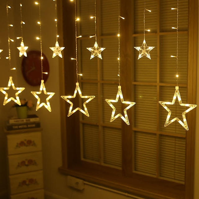 3,5 m stergordijn LED-snaarverlichting 138 LED's kerstverlichting voor