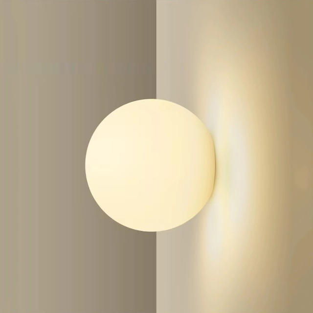 Nieuwe verborgen basis glazen wandlampen Franse Bauhaus melkwitte ronde