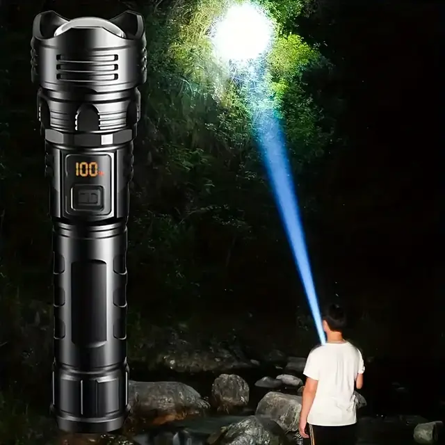 Krachtige LED-zaklamp - USB oplaadbaar 1000LM, zoombare multifunctionele