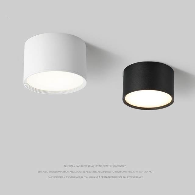 Ultradunne opbouw-downlight, ronde LED-plafondspot zonder boren