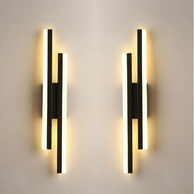 LED Slaapkamer Wandlamp Wandkandelaars Koperen Lijn Pijp Acryl Lampenkap