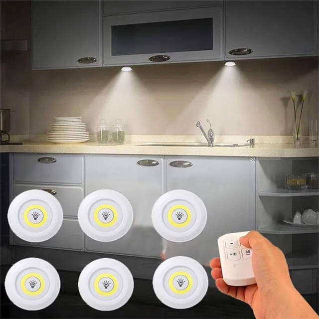 Dimbare LED-onderkastverlichting met afstandsbediening, op batterijen