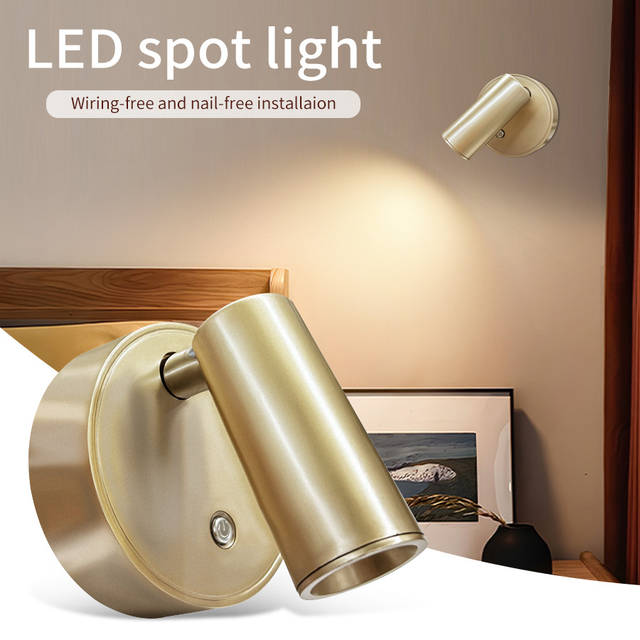 LED-lamp Magnetische USB oplaadbare wandlamp Spotlight Draadloos Geen