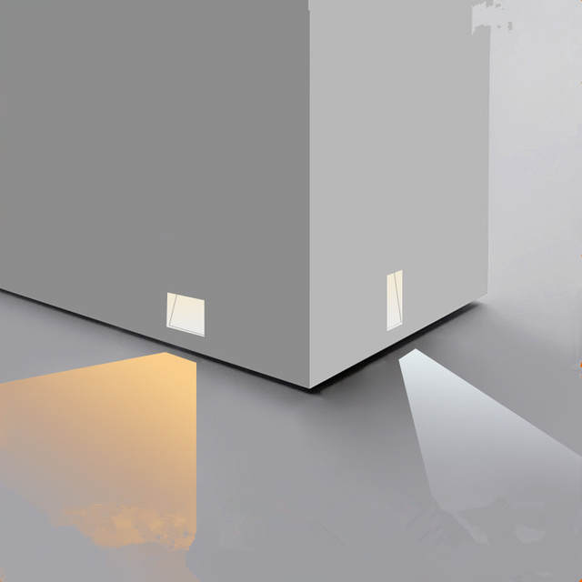 Ingebouwde frameloze LED-stap- en trapwandlampen 3W bewegingssensor
