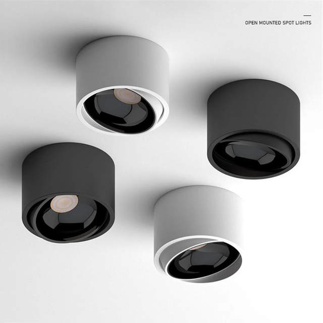 Opbouwspots, anti-verblinding ultradunne LED-spots, plafondlampen voor