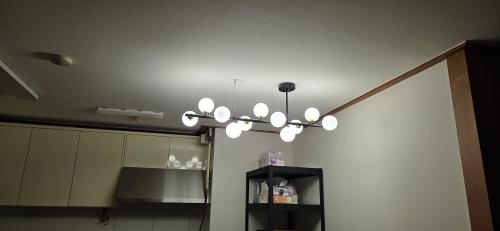 Scandinavische moderne LED-hanger goud licht glazen bol 11-kops hanglamp