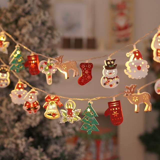 Kerst Herten Sneeuwvlok LED Lichtslingers Batterij Aangedreven