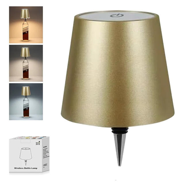 USB-oplaadfles tafellamp Touch Control 3 kleuren en traploos dimmen