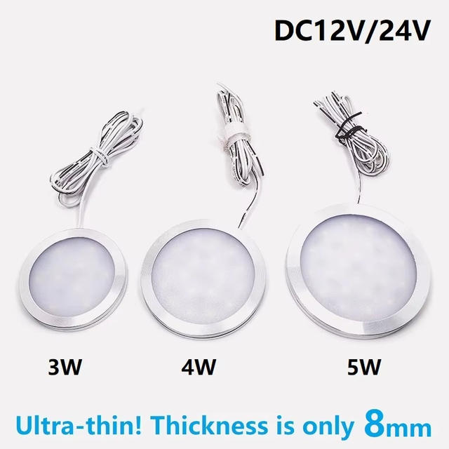 QITU LED Plafond Spot 5W 3W Indoor Led Lamp 12V 24V Dunne Ronde Opbouw
