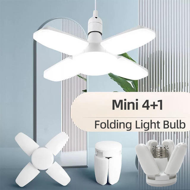 E27 waaiervorm opvouwbare LED-lamp AC220V / 110V vervorming voor thuis