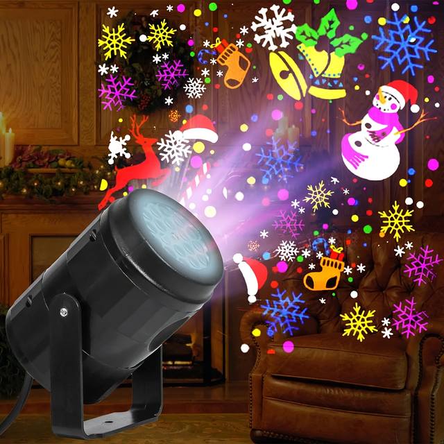 Kerstprojectorlicht 16 Patroon Projectie Fairy Lamp Outdoor/Indoor