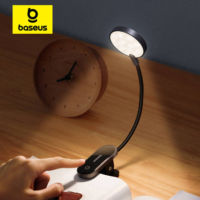 Baseus LED Clip Tafellamp Traploos Dimbaar Draadloos Bureaulamp Touch