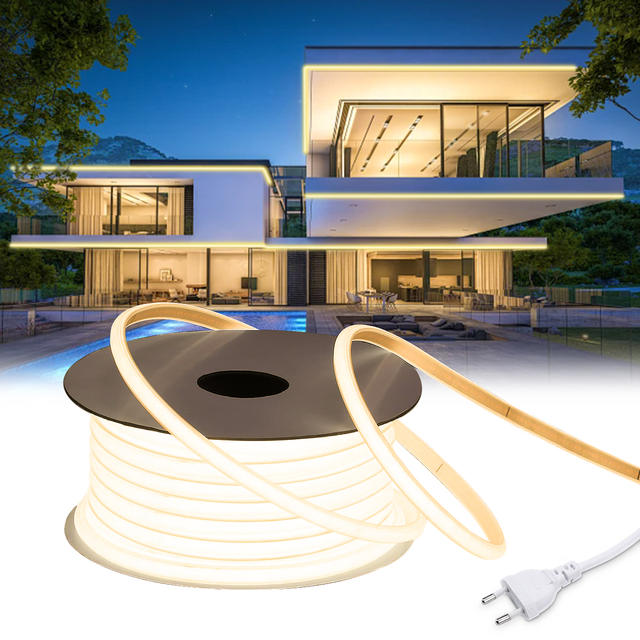 110V 220V Cob Led Tape Outdoor Waterdichte Kerst Decor 5/10/20/30M neon