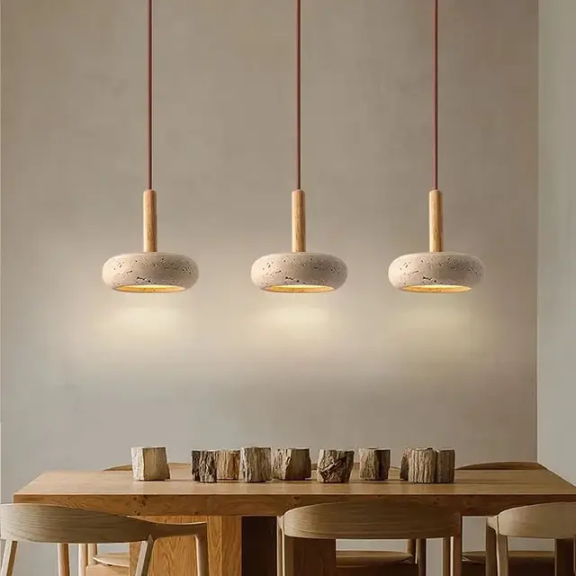 2024 Nieuwe Hot Selling Hanglampen Wabi Sabi Circulaire Gele Steen