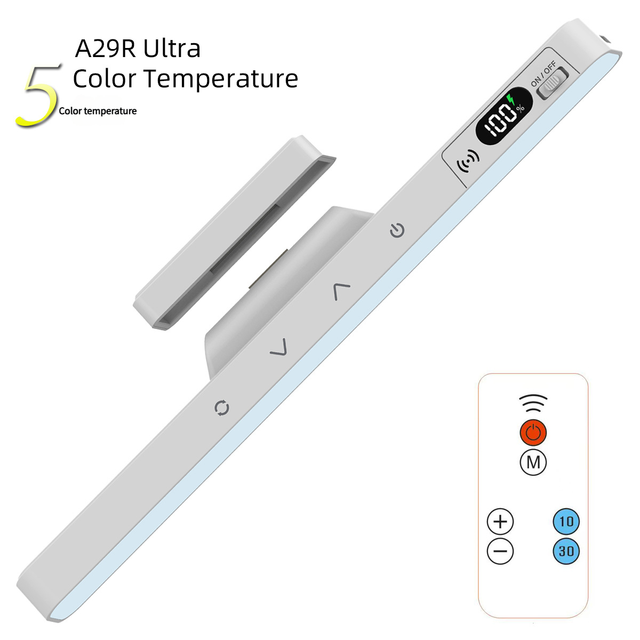 Touch-tafellamp Magnetische bureaulamp Ingebouwde oplaadbare batterij