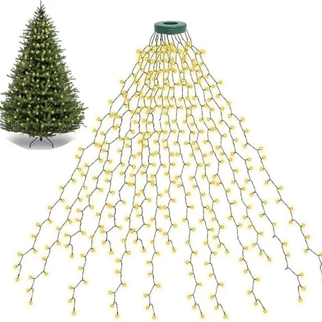 LED Kerstboomverlichting Nieuwjaarsgirlande Slinger voor Patio Tuin
