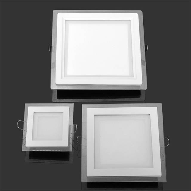 6W 9W 12W 18W 24W Led-paneel Downlight Vierkant Glazen Paneel