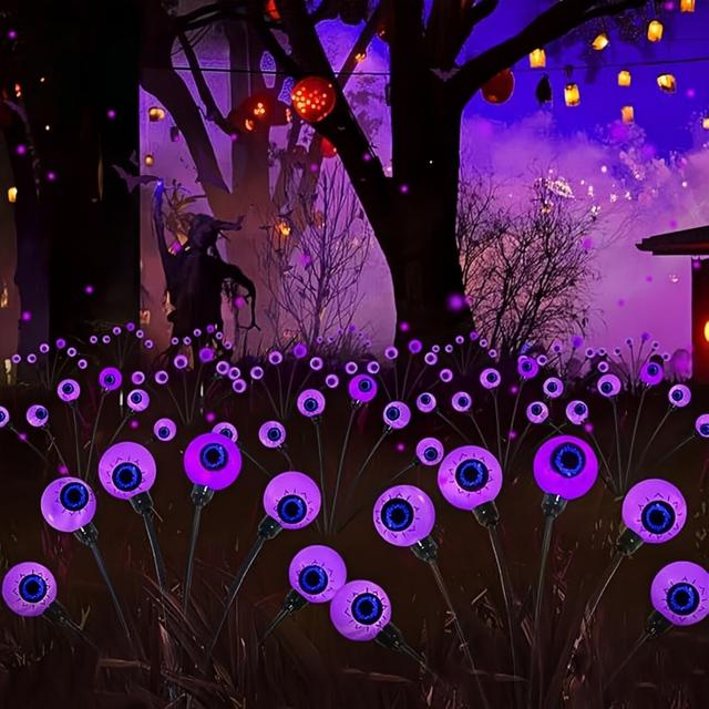 Halloween Outdoor Solar Eyeball Garden Lights Waterdicht Paars Groen