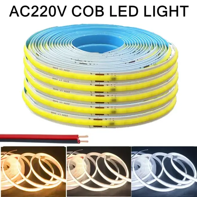 220V COB LED-striplicht Flexibele tapeverlichting Smart IC Geen