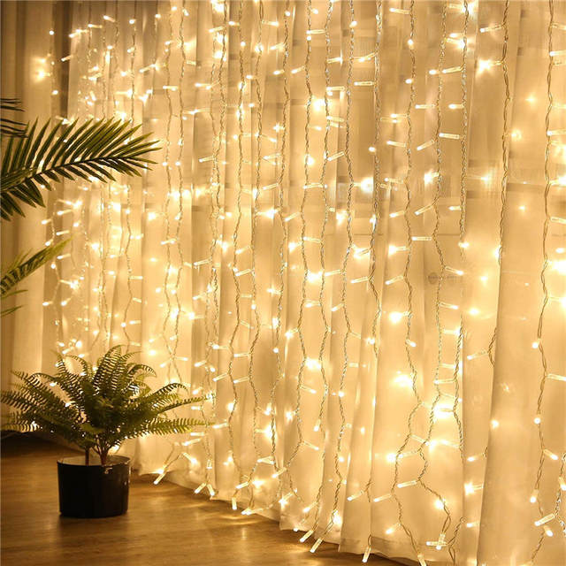 9x3/12x2m Kerstverlichting Garland LED Gordijn IJspegel Lichtsnoer Fee