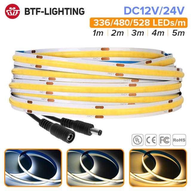 FCOB LED-striplicht 336 480 528 LED Hoge dichtheid Flexibel FOB COB