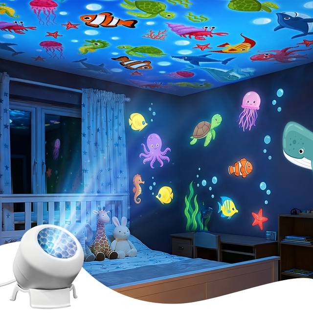 LED Sterrenhemelprojectielamp 360 ° Roterend dynamisch nachtlampje