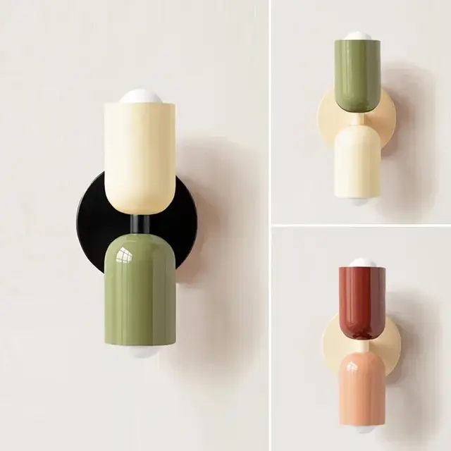 Kleurrijke nachtkastlamp Scandinavische woonkamer gang wandlamp