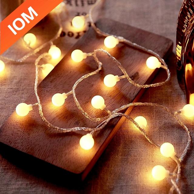 10M USB/Batterij Power Ball LED Lichtslingers Garland Lights Outdoor