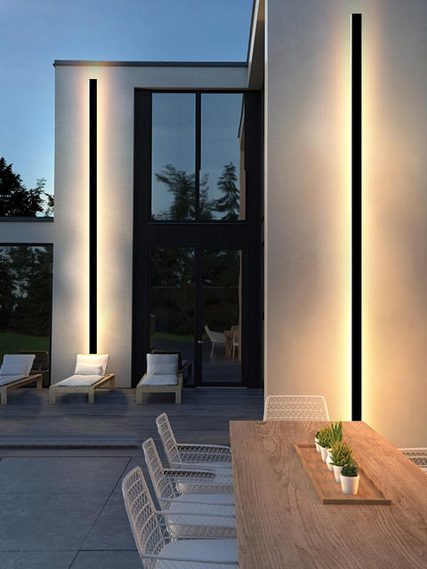 Outdoor waterdichte wandlamp LED-strip achtergrondwandlamp trap tuinlamp
