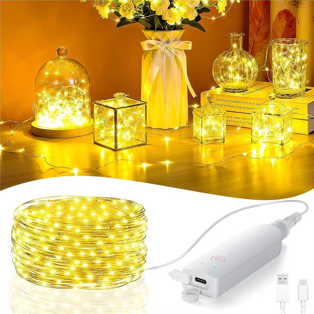 5-20m LED Knippert Warmlight Oplaadbare RGB String Lamp LED Fairy Light