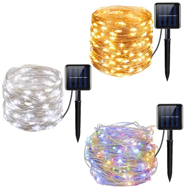 7M/12M/22M/32M Led Solar String Fairy Lights Outdoor pad Slingers Lamp