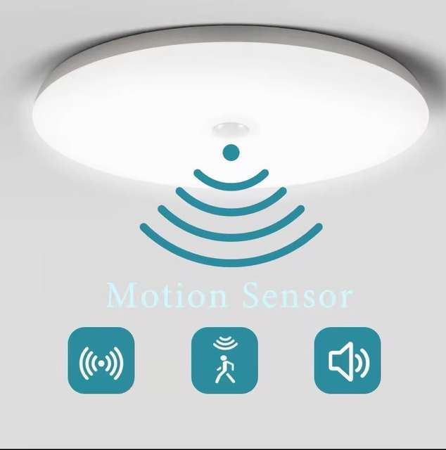 Led-plafondlamp met sensor 110v 220v Menselijk lichaamssensorlamp 30W