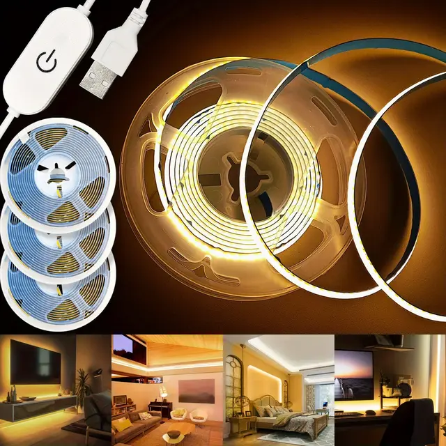 USB 5V LED Strip Licht COB Touch Dimmer Controle Lamp Hoge Dichtheid