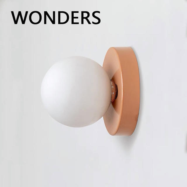 Macaron Soft Style Kleine Wandlamp IJzeren Basis Met Plastic Materiaal