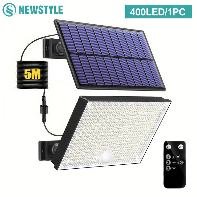 Nieuwe 400 LEDS zonne-verlichting buiten bewegingssensor