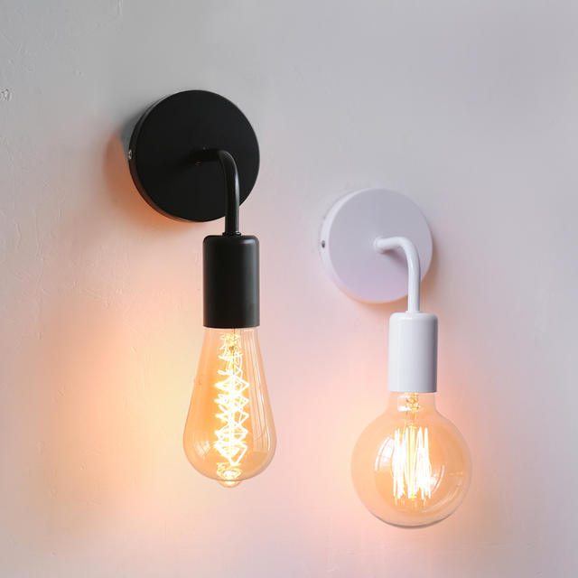 Nordic Moderne Wandlamp Ijzeren Zwarte E27 Binnenverlichting Bed
