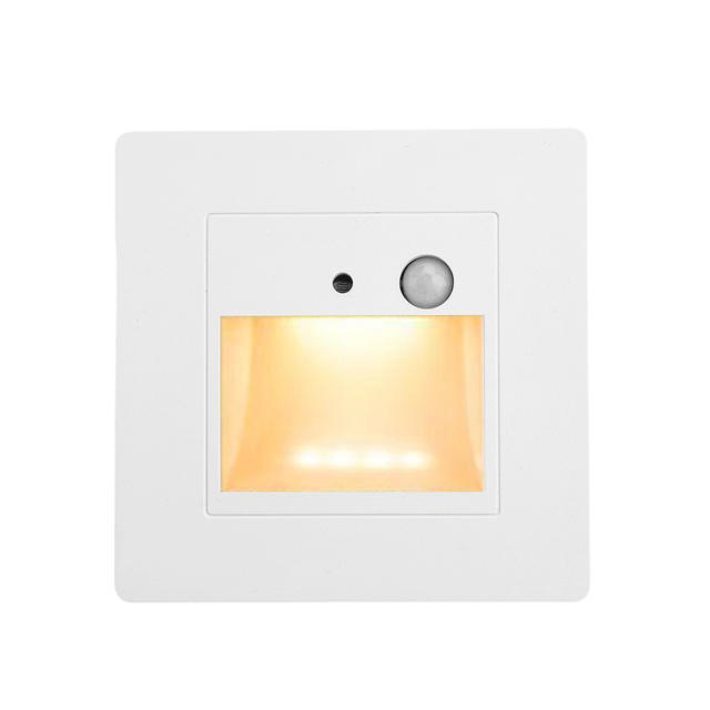 PIR Bewegingsmelder Sensor Led Trap Licht Rond Vierkant 2 w Muur