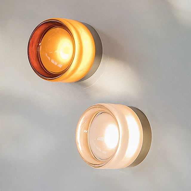 Moderne LED-wandlamp Woonkamer Amber Jelly Decor Wandkandelaars Gang