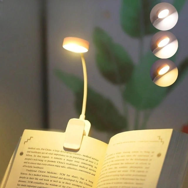 Runtowo LED Clip-on boeklamp Draagbare leeslamp Werkt op batterijen 3