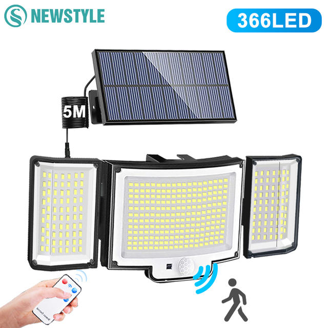 Nieuwe 366LED zonne-buitenverlichting op zonne-energie beveiligingslicht