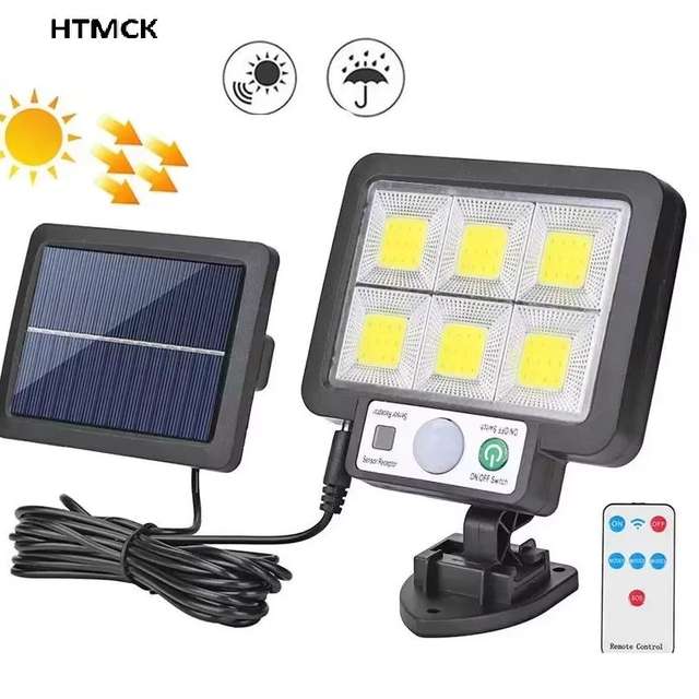 Buitenlamp op zonne-energie, met bewegingssensor, waterdicht