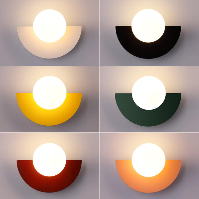 Achtergrond Home Decoration Wandlampen Plastic Ball Lampenkap G9 Bulb