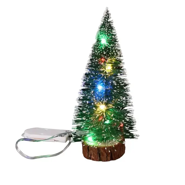 1pc LED-licht Mini Kunstkerstbomen Decoraties Festival Tafelblad