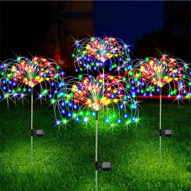 8 Mode Op Zonne-Energie Outdoor Grasbol Paardenbloem Vuurwerklamp