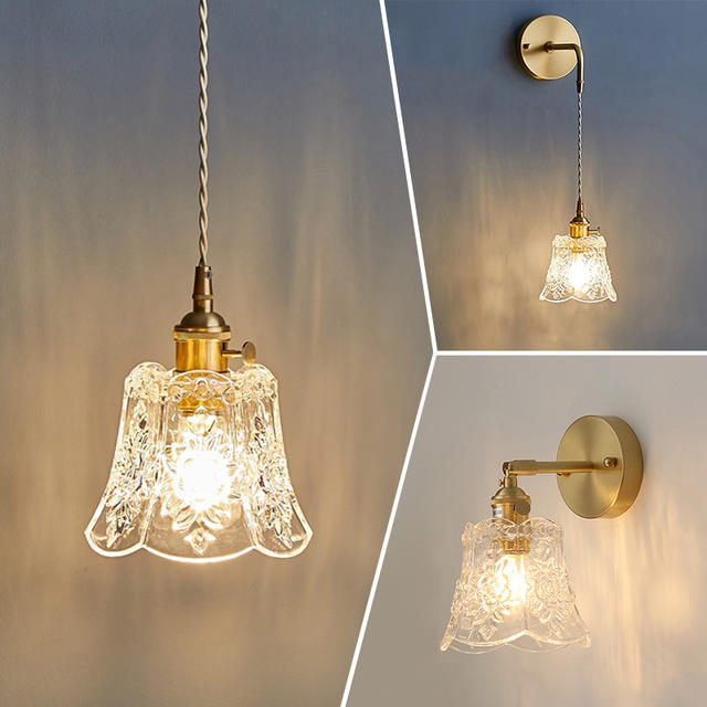 3 stijlen Nordic bloem glazen hanglampen slaapkamer restaurant eetkamer